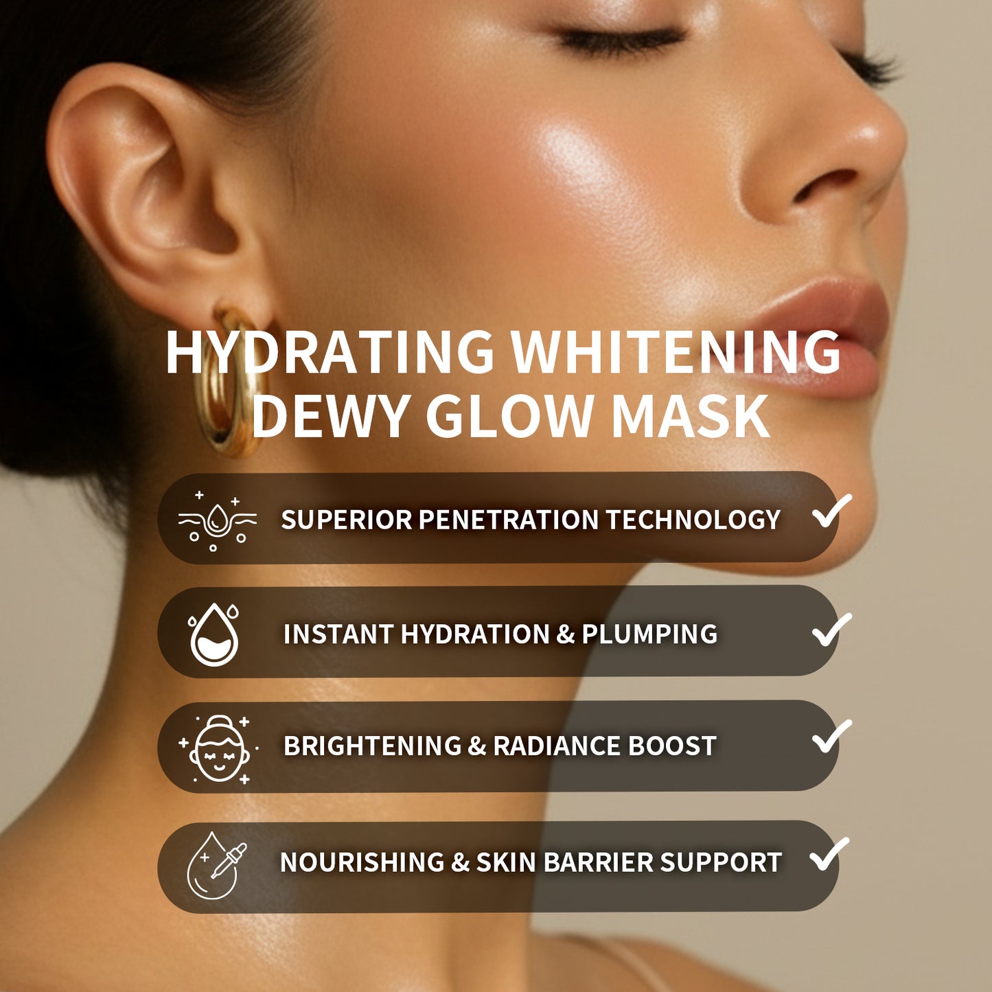 【ALLRE】Hydrating Whitening Dewy Glow Mask*4 Bags