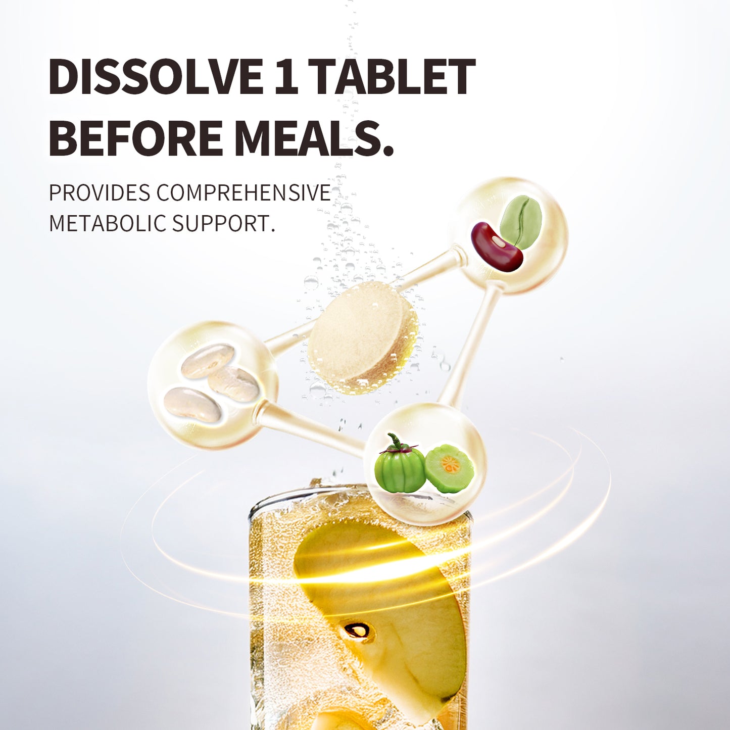 【ALLRE】MealTime Check-in Body Sculpt Metabolism effervescent tablets-Apple Rush(20 tablets/can ; 2cans/box)