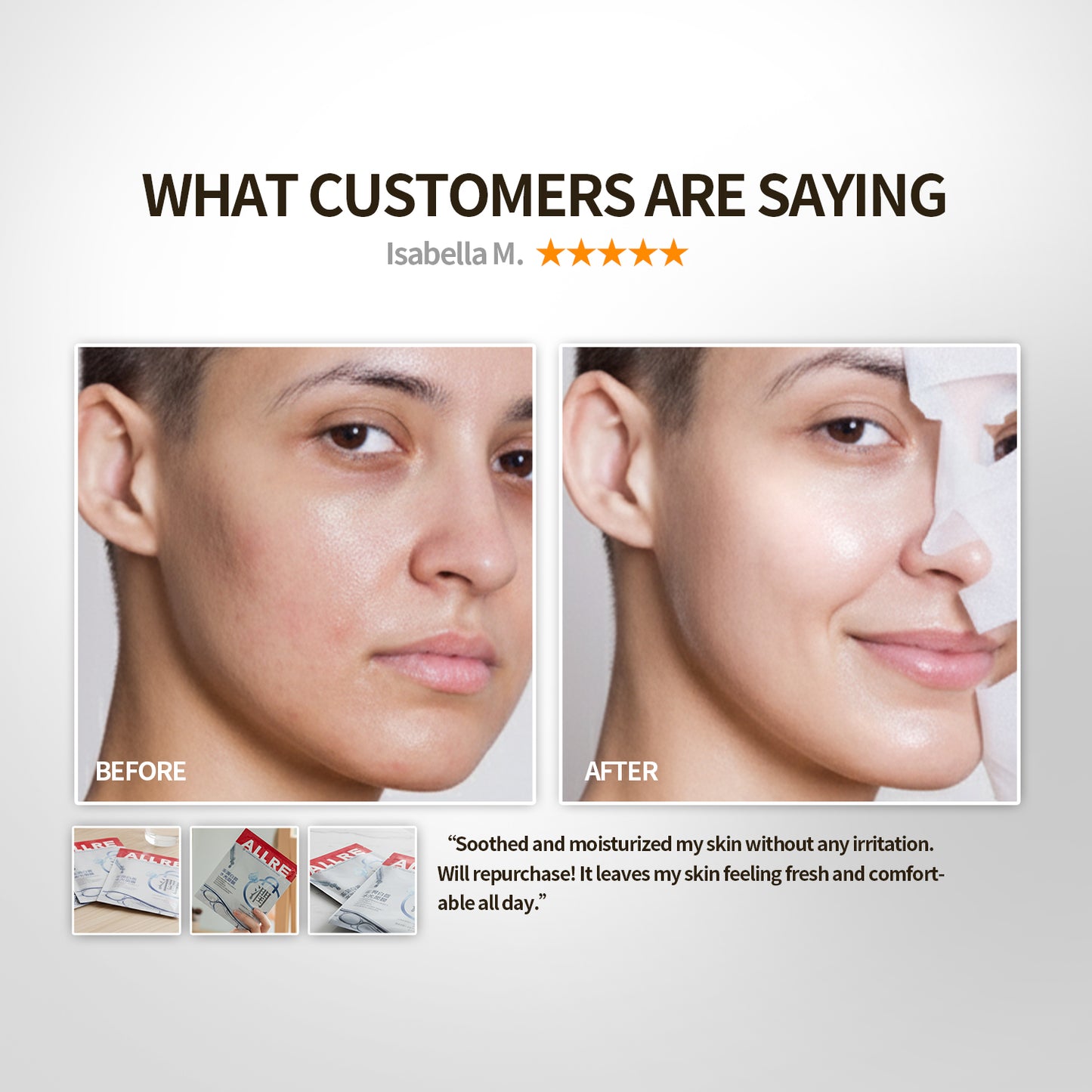 【ALLRE】Hydrating Whitening Dewy Glow Mask*4 Bags