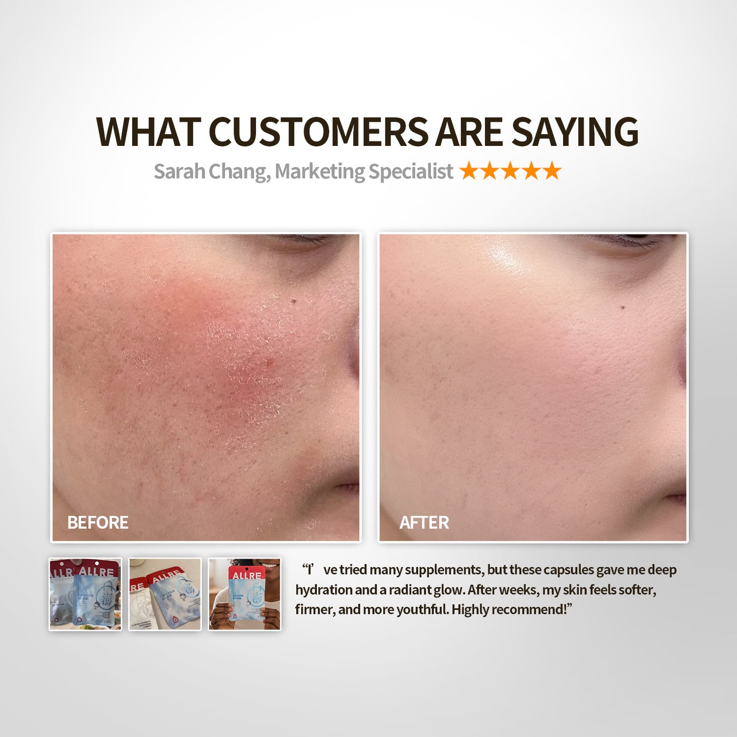 【ALLRE】Water Glow Dewy Skin Capsules (30 capsules/bag)