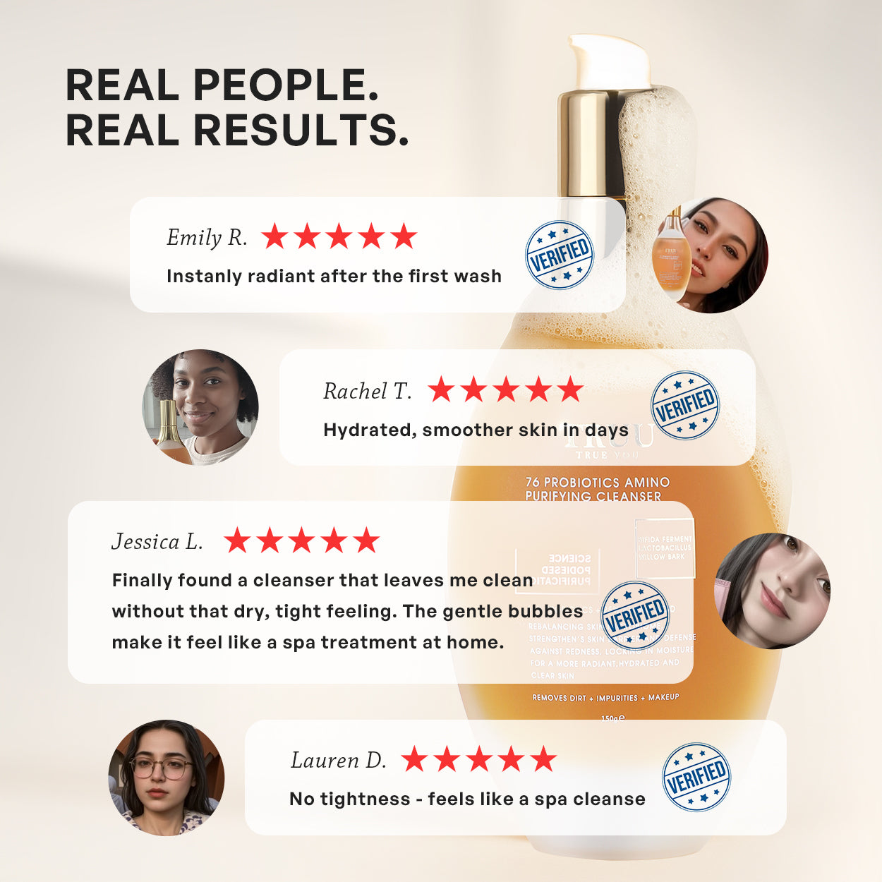 【TRUU】76 Probiotics Amino Purifying Cleanser-30G Travel Size