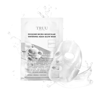【TRUU】Exosome Micro-Molecular Whitening Aqua Glow Mask（Visibly Whitening | Radiant Hydration | Improved Firmness & Repair）