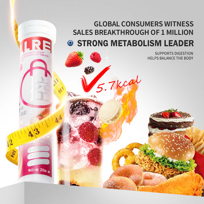 【ALLRE】MealTime Check-in Body Sculpt Metabolism Effervescent Tablets-Berry Bliss（20 tablets/can）