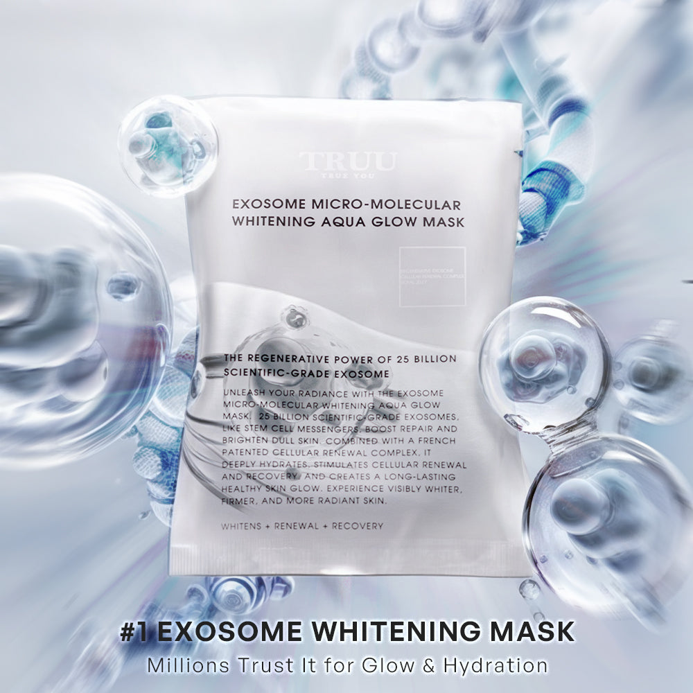 【TRUU】Exosome Micro-Molecular Whitening Aqua Glow Mask（Visibly Whitening | Radiant Hydration | Improved Firmness & Repair）