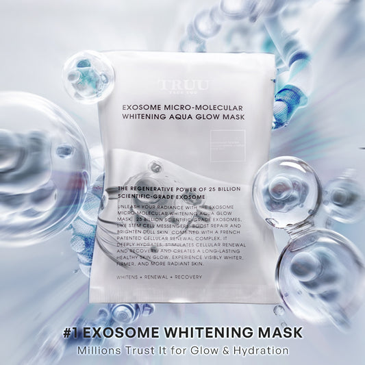 【TRUU】Exosome Micro-Molecular Whitening Aqua Glow Mask（Visibly Whitening | Radiant Hydration | Improved Firmness & Repair）