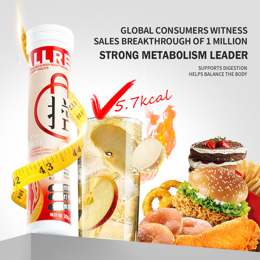 【ALLRE 15% Off】MealTime Check-in Metabolism Effervescent Tablets + Metabolic Burner Fiber Slim Jelly