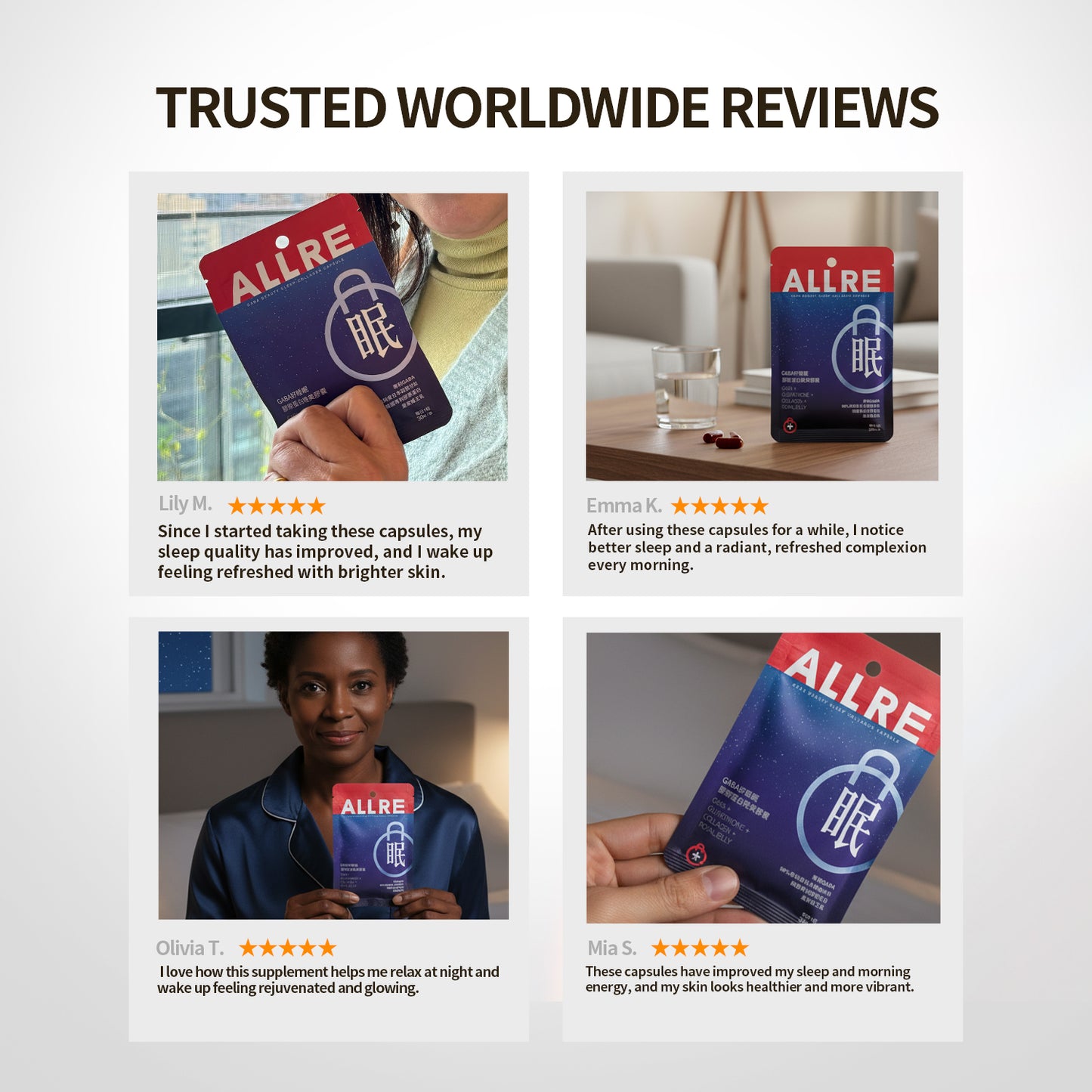 【ALLRE】GABA Beauty Sleep Collagen Capsule (30 capsules/bag)