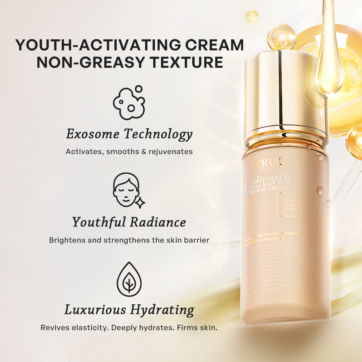 【TRUU Free Shipping & Buy 3 Get 4 Free】【Anti-Aging Repair Set】Royal Jelly Moisture Treatment Essence + Pro Perfection Repair Essence + ExoRegenPro+™ Royal Jelly Youth Renewal Cream【Free】Snow Gentian Cream-10g + PDRN Glow Mask-30G +Ampoule Mask*2