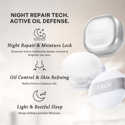 【TRUU 15% Off】Ultra Luxe Royal Jelly Tinted Skin Perfector SPF50★★★ +ExoRegenPro+™ Skin-Nourishing Overnight Loose Powder