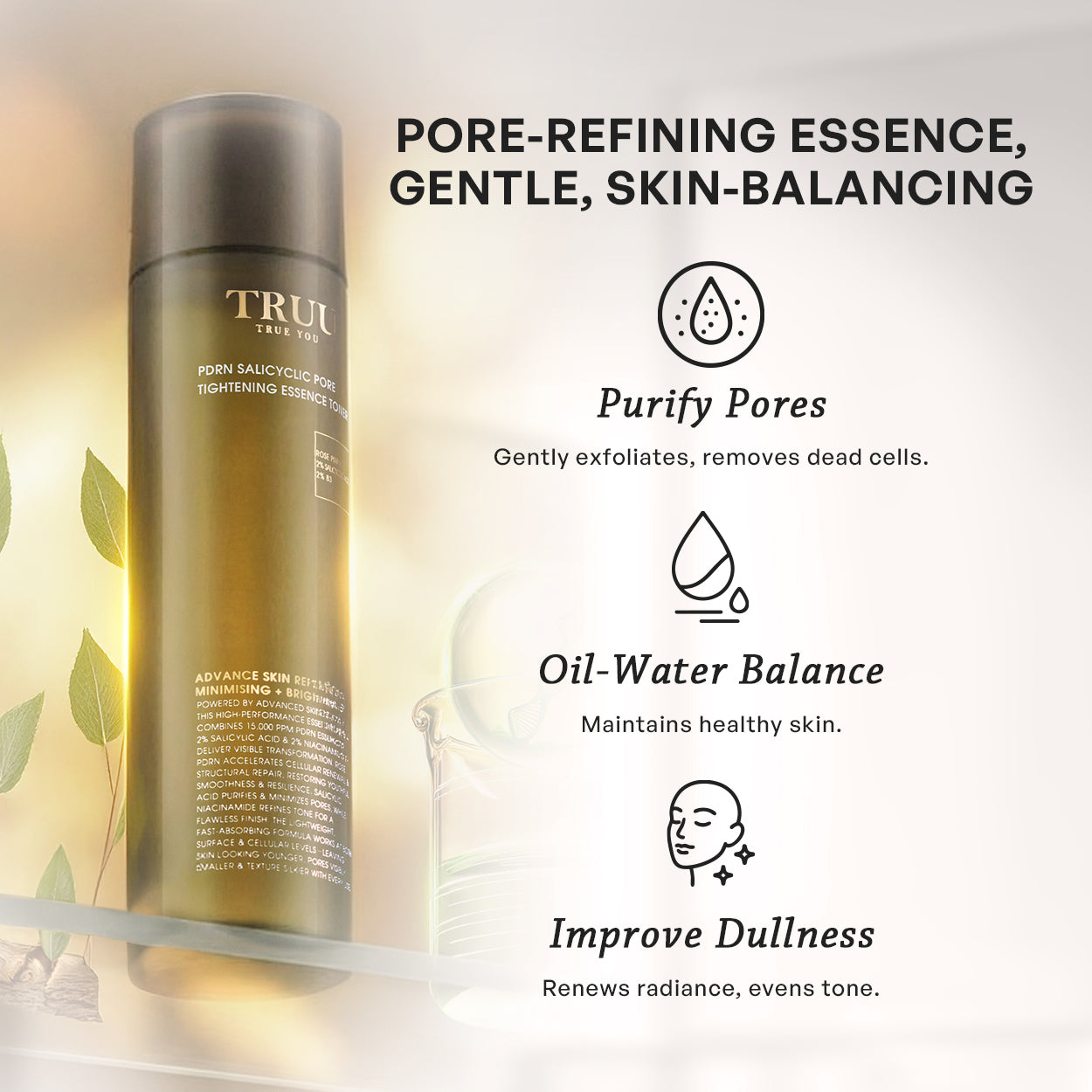 【TRUU】PDRN Salicyclic Pore Tightening Essence Toner