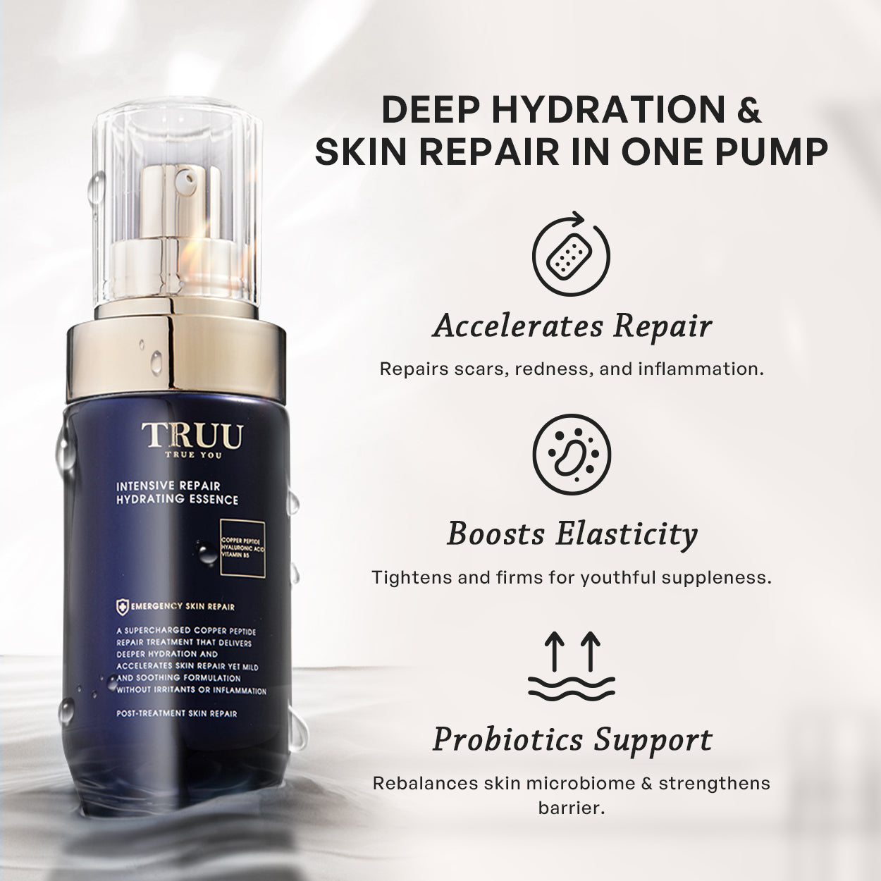 【TRUU】Copper Peptide Hyaluronic Hydrating Repair Essence