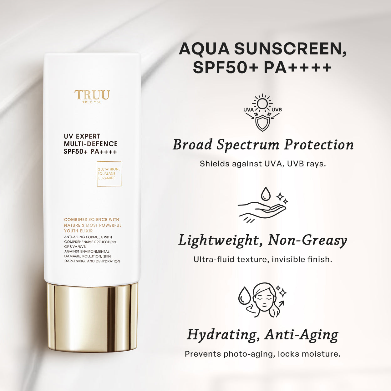 【TRUU 15% Off】UV Expert Multi-Defence Aqua Fluid SPF50+PA++++ *2