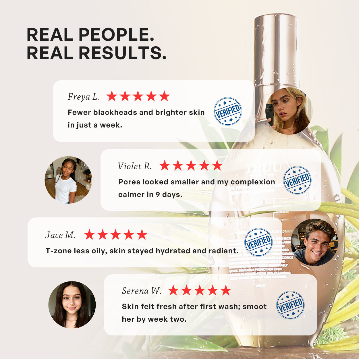 【TRUU Buy 2 Get 1 Free】(76 Probiotics Amino Purifying Cleanser/76 Probiotic Salicylic Purifying Cleanser) Pick 2【Free】ExoRegenPro+™ Supercharged Whitening Essence Toner-30ML Travel Size