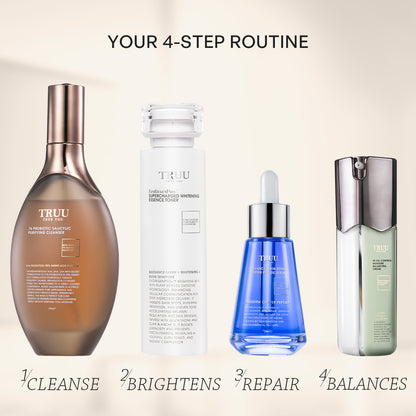 【TRUU Buy 2 Get 1 Free】(76 Probiotics Amino Purifying Cleanser/76 Probiotic Salicylic Purifying Cleanser) Pick 2【Free】ExoRegenPro+™ Supercharged Whitening Essence Toner-30ML Travel Size