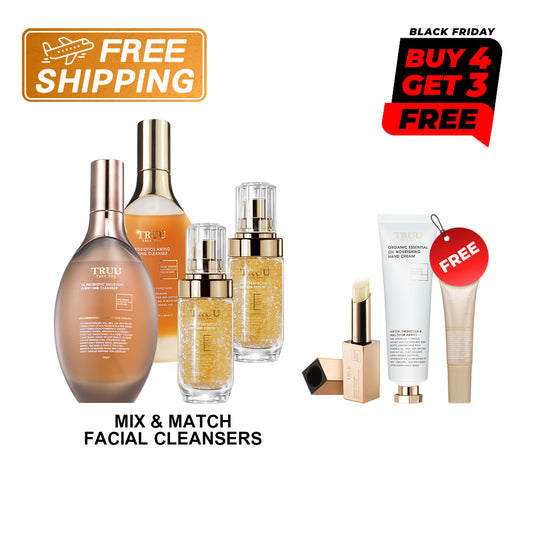 【TRUU Free Shipping & Buy 4 Get 3 Free】(76 Probiotics Amino Purifying Cleanser/76 Probiotic Salicylic Purifying Cleanser) Pick 2 + Perfection Repair Essence*2【Free】Lip Balm + Hand Cream +  Cream-10ML