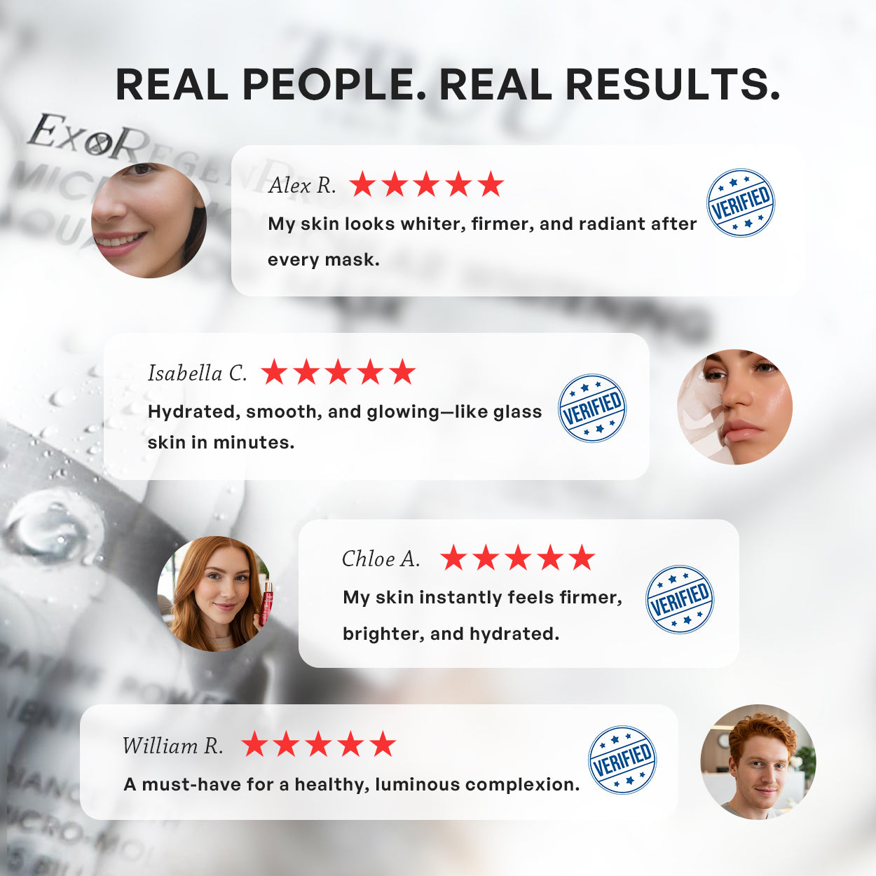 【TRUU】Exosome Micro-Molecular Whitening Aqua Glow Mask（Visibly Whitening | Radiant Hydration | Improved Firmness & Repair）