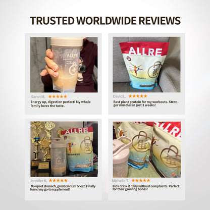 【ALLRE】Energy Boost High Calcium Muscle Growth Plant Based Protein(500g/bag)