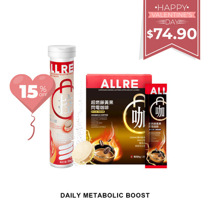 【ALLRE 15% Off】MealTime Check-in Metabolism Effervescent Tablets + Garcinia Lightning Coffee-Mocha Flavored