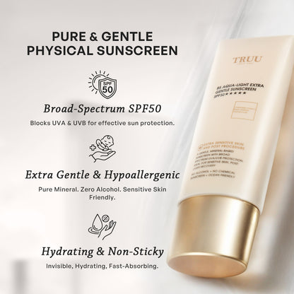 【TRUU】B5輕水感純物理防曬乳 SPF50★★★★★-10ML 隨身瓶