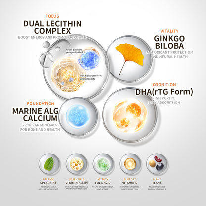 【ALLRE】DHA Enhanced Cognitive Booster (6.6g/stick pack; 30 stick packs/bag)