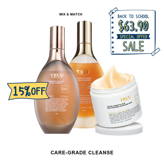 【TRUU 15% Off】76 Probiotics Amino Purifying Cleanser/76 Probiotic Salicylic Purifying Cleanser Pick 1【Free】Luxury Essential Skin Rejuvenating Cleansing Balm