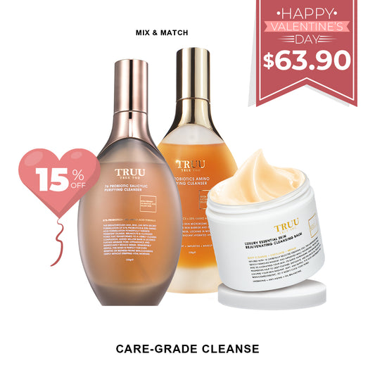 【TRUU 15% Off】76 Probiotics Amino Purifying Cleanser/76 Probiotic Salicylic Purifying Cleanser Pick 1【Free】Luxury Essential Skin Rejuvenating Cleansing Balm