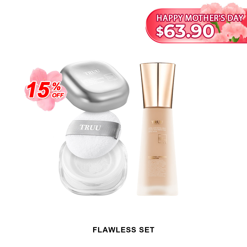 【TRUU 15% 優惠】【完美套裝】極奢蜂王乳潤色美肌霜SPF50★★★+外泌體養膚晚安蜜粉
