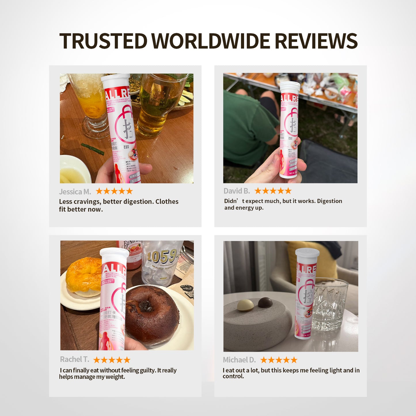 【ALLRE】MealTime Check-in Body Sculpt Metabolism Effervescent Tablets-Berry Bliss（20 tablets/can）